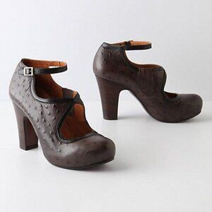 Anthropologie | Chie Mihara Ostrich "Optimo" Heels